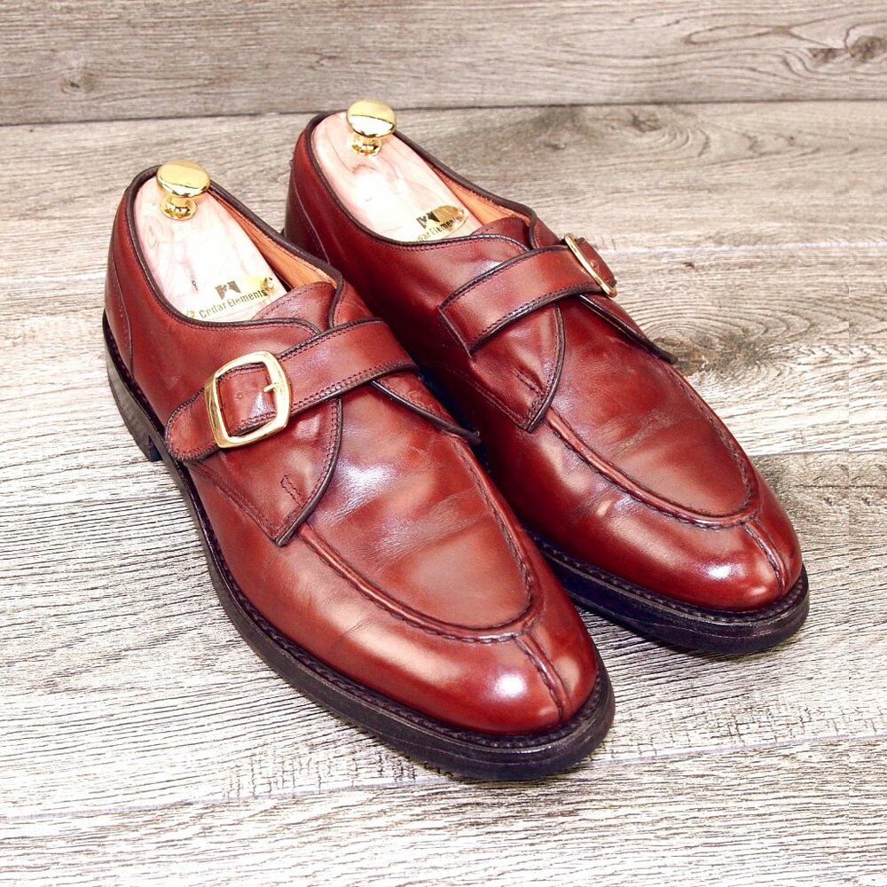 Allen Edmonds CORNELL Monkstrap 10.5 B Narrow Chili * add $15 new Trees